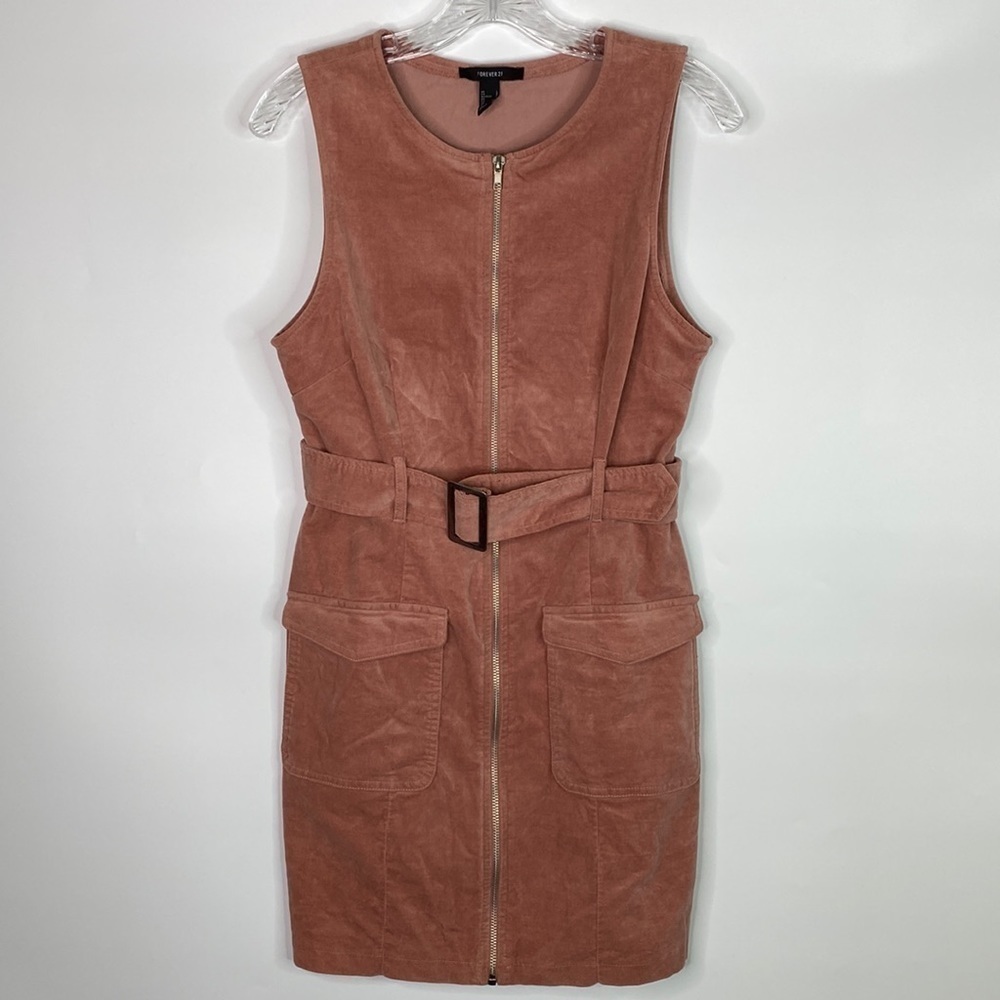 Forever21 Pink Bodycon Cargo Sleeveless Dress Size Large